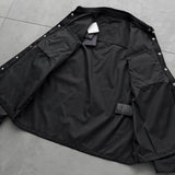 Prada, Black, Men's Re-Nylon 2-Way Shirt Jacket, Recycled Polyamide, Black