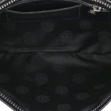 Chrome Hearts, Black/Silver, FLAT MED PLAIN Leather Clutch Bag, Leather, Black/Silver