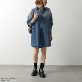 Prada, Light Blue, Women's Distressed Oversized Denim Jacket, Cotton, Light Blue