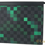 Louis Vuitton Clutch Bag Pochette Voyage MM Damier Graphite Pixel Gray Green Louis Vuitton Handbag - Pre-Owned