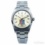 ROLEX Air-King Domino's Pizza E-serial 34mm Vintage Unpolished Silver Stainless Steel Men's Watch - Pre-Owned