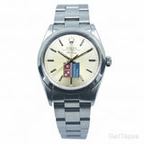 ROLEX Air-King Domino's Pizza E-serial 34mm Vintage Unpolished Silver Stainless Steel Men's Watch - Pre-Owned