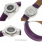 Gucci 6600L Turn-Face Watch Stainless Steel/Leather Women's