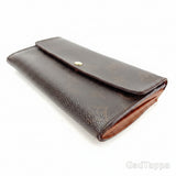 Louis Vuitton Monogram Pochette Porte Monnaie Credit Long Wallet, Brown, Women's, Pre-owned