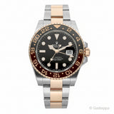 Vintage Rolex GMT-Master II 126711CHNR Everose Gold Steel Black Dial Watch