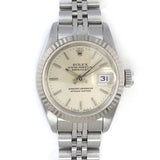 Rolex Datejust 69174 1991 Silver Dial 18K White Gold Steel Automatic