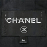 Chanel, Black/Blue/Pink, Size 34 (XS), Women's Vintage Patterned Jacket, Cotton/Nylon/Polyester/Rayon/Metallic Fiber, 34, Black/Blue/Pink