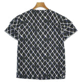 Chanel, Black/Blue/White, Women's Checkered Casual Jacket, Cotton, Black/Blue/White