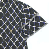 Chanel, Black/Blue/White, Women's Checkered Casual Jacket, Cotton, Black/Blue/White