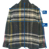 Chanel, Navy/White/Pink, Women's Checkered Jacket, Wool/Alpaca/Nylon/Mohair, Navy/White/Pink