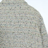 Chanel, Green/Black, Women's Tweed Jacket, Cotton/Nylon/Polyester/Acrylic/Acetate/Rayon, Green/Black