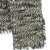 Chanel, Black/White, Women's Tweed Jacket, Wool/Mohair/Polyester/Nylon, Black/White