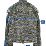Chanel, Black/White, Women's Tweed Jacket, Wool/Mohair/Polyester/Nylon, Black/White