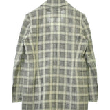 Chanel, White/Black/Silver, Women's Checkered Jacket, Cotton/Polyester/Acrylic/Nylon, White/Black/Silver