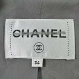 Chanel, Gray, Women's Glitter Jacket, Cotton/Rayon/Polyester/Nylon, Gray