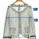 Chanel, White, Women's Collarless Jacket, Cotton/Rayon/Nylon, White