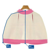 Chanel, Ivory/Pink, Women's Blouson Jacket, Cotton/Nylon/Polyester/Polyurethane, Ivory/Pink