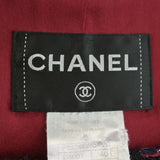 Chanel, Black, Women's Collarless Jacket, Wool/Rayon/Acrylic/Polyester/Nylon/Polyurethane, Black