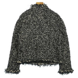 Chanel, Black/Ivory, Women's Tweed Jacket, Rayon/Silk/Nylon/Polyurethane, Black/Ivory