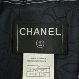 Chanel, Black/White, Women's Striped Tailored Jacket, Wool/Silk, Black/White