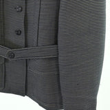 Chanel, Black/White, Women's Striped Tailored Jacket, Wool/Silk, Black/White