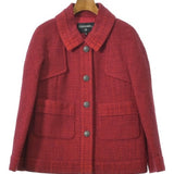 Chanel, Red, Women's Patterned Jacket, Wool/Nylon, Red