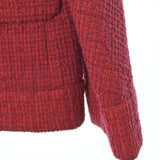 Chanel, Red, Women's Patterned Jacket, Wool/Nylon, Red