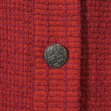 Chanel, Red, Women's Patterned Jacket, Wool/Nylon, Red