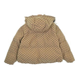 Gucci x The North Face, Beige x Brown, Men's Down Jacket, Cotton Polyester Blend, Beige x Brown