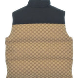 Gucci, Beige x Brown, Men's Down Jacket, Cotton Polyester Blend, Beige x Brown