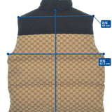 Gucci, Beige x Brown, Men's Down Jacket, Cotton Polyester Blend, Beige x Brown