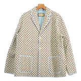Gucci, Beige x Red x Green, Men's Casual Jacket, Linen, Beige x Red x Green