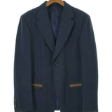 Gucci, Navy Blue, Men's Tailored Jacket, Cotton, Navy Blue