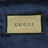 Gucci, Navy Blue, Men's Tailored Jacket, Cotton, Navy Blue