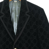 Gucci, Black, Men's Tailored Jacket, Rayon Polyester Cotton Blend, Black