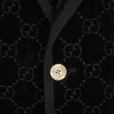 Gucci, Black, Men's Tailored Jacket, Rayon Polyester Cotton Blend, Black