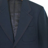 Gucci, Navy Blue, Men's Casual Jacket, Cotton Nylon Blend, Navy Blue