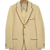 Gucci, Beige x Black, Men's Tailored Jacket, Cotton, Beige x Black