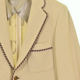 Gucci, Beige x Black, Men's Tailored Jacket, Cotton, Beige x Black