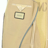 Gucci, Beige x Black, Men's Tailored Jacket, Cotton, Beige x Black