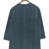 Gucci, Indigo, Women's Collarless Jacket, Cotton Denim, Indigo