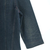 Gucci, Indigo, Women's Collarless Jacket, Cotton Denim, Indigo