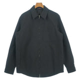 Gucci, Black, Men's Wool Twill Zip-Over Shirt Blouson, Polyester Wool Blend, Black