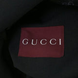 Gucci, Black, Men's Wool Twill Zip-Over Shirt Blouson, Polyester Wool Blend, Black