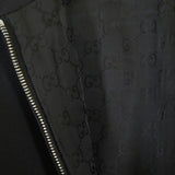 Gucci, Black, Men's Wool Twill Zip-Over Shirt Blouson, Polyester Wool Blend, Black