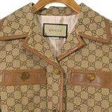 Gucci, Brown, Women's Jacket, Cotton Polyester Blend, Brown