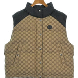 Gucci, Beige x Brown x Black, Women's Down Jacket, Cotton Polyester Blend, Beige x Brown x Black