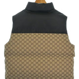 Gucci, Beige x Brown x Black, Women's Down Jacket, Cotton Polyester Blend, Beige x Brown x Black