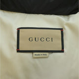 Gucci, Beige x Brown x Black, Women's Down Jacket, Cotton Polyester Blend, Beige x Brown x Black