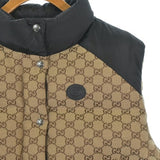 Gucci, Beige x Brown x Black, Women's Down Jacket, Cotton Polyester Blend, Beige x Brown x Black